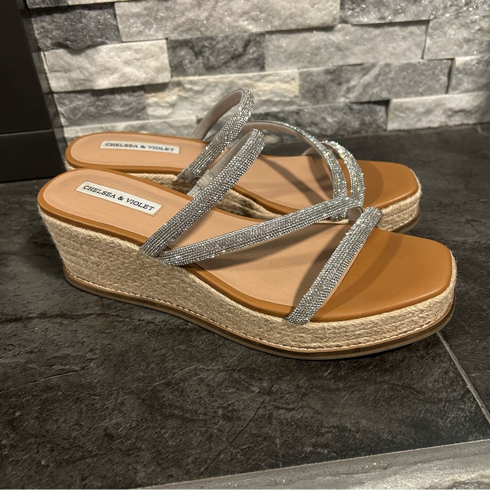 Chelsea and Violet Rhinestone Sandals - Picture 3 of 4